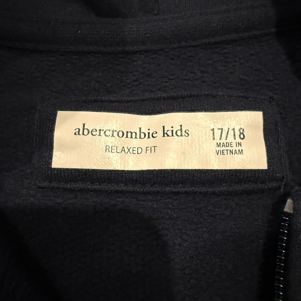 Abercrombie Kids Navy Blue Zip-Up Hoodie - Picture 2 of 3